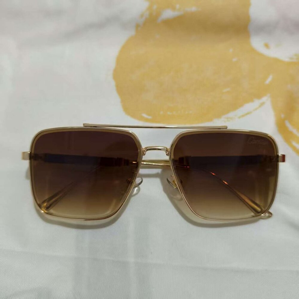 Cartier Square Gradient Brown Sunglasses
